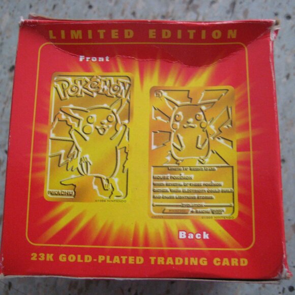 pokemon 23k gold plated trading card limited edition pikachu Red #25 Card: Buy Online at Best Price in UAE Sold at Auction: Pikachu Pokemon